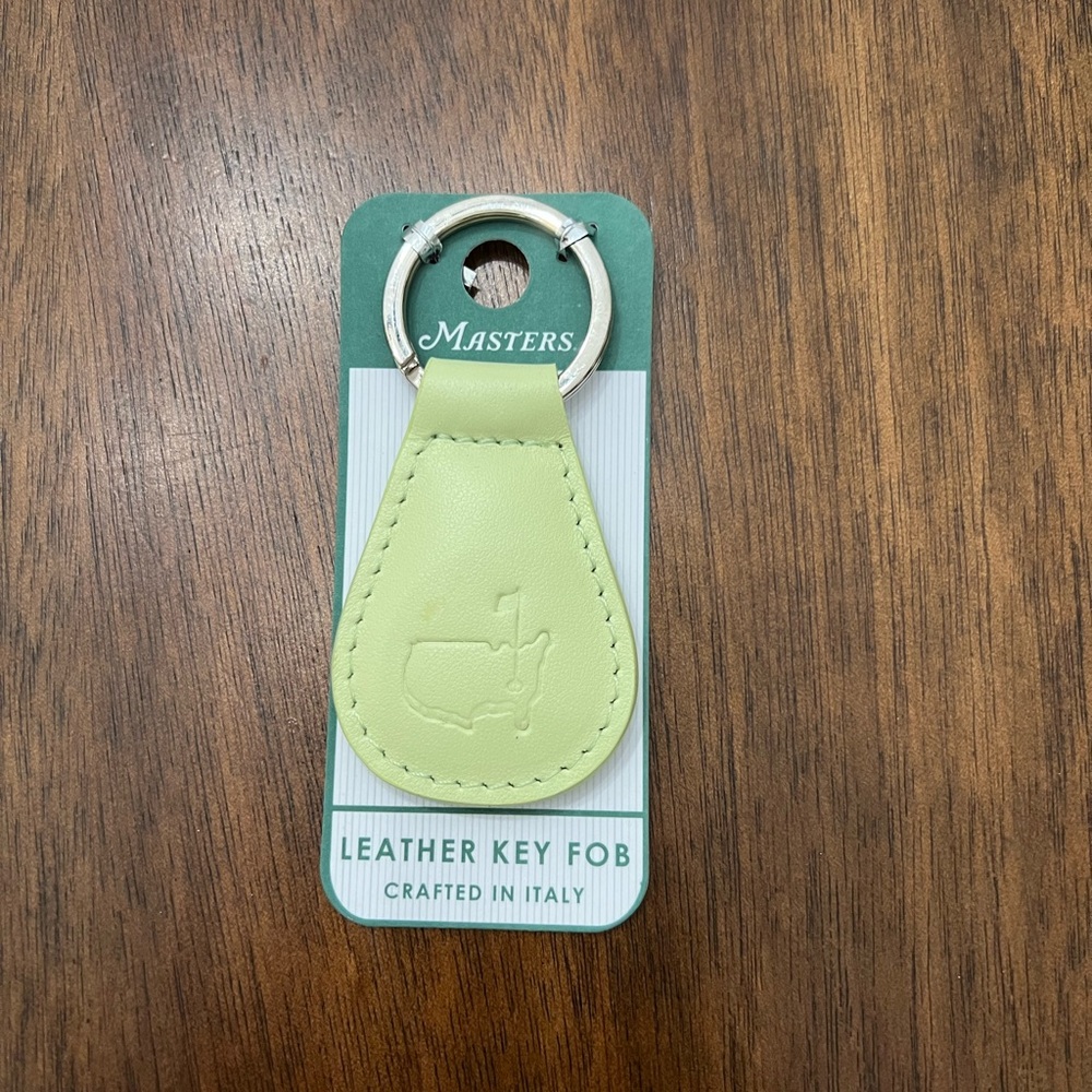 Masters Lime Leather Key Fob